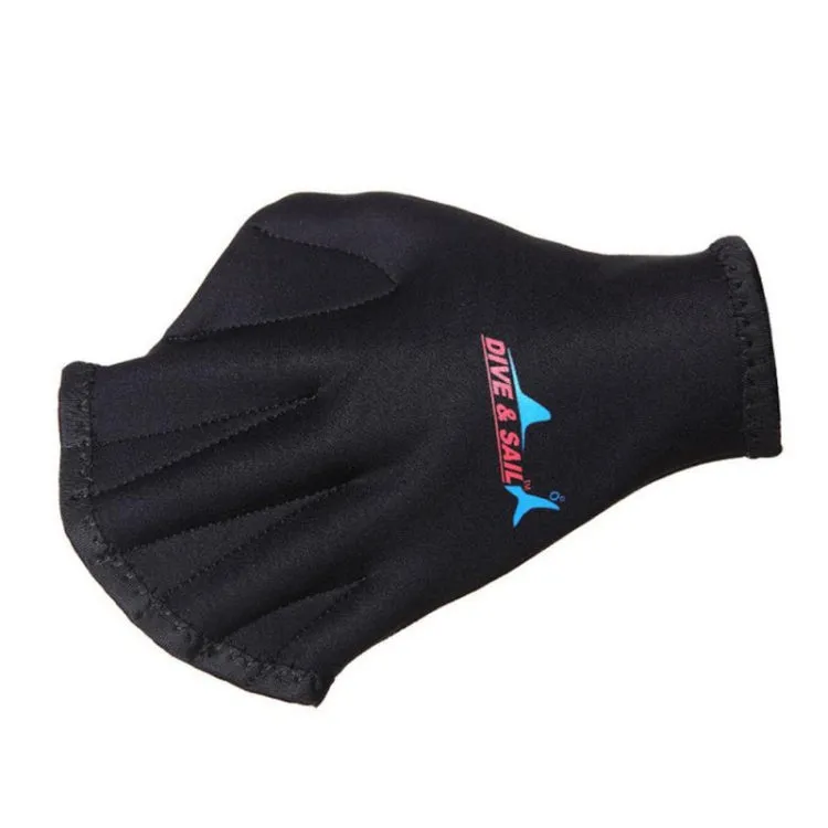 DIVE & SAIL DG-009 Swimming Flippers 2mm Diving Gloves, Size: One Size(Black)