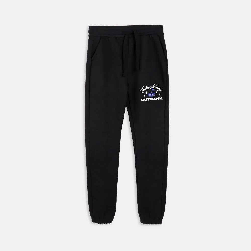 Feeling Lucky Embroidered Joggers