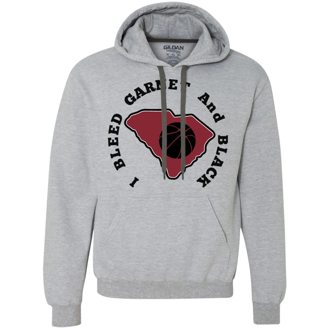 Gildan I Bleed Garnet & Black Heavyweight Pullover Fleece Sweatshirt