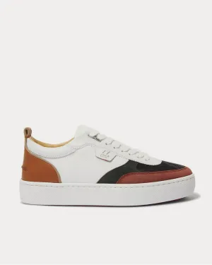 Happyrui Leather, Suede and Glittered Mesh  White low top sneakers