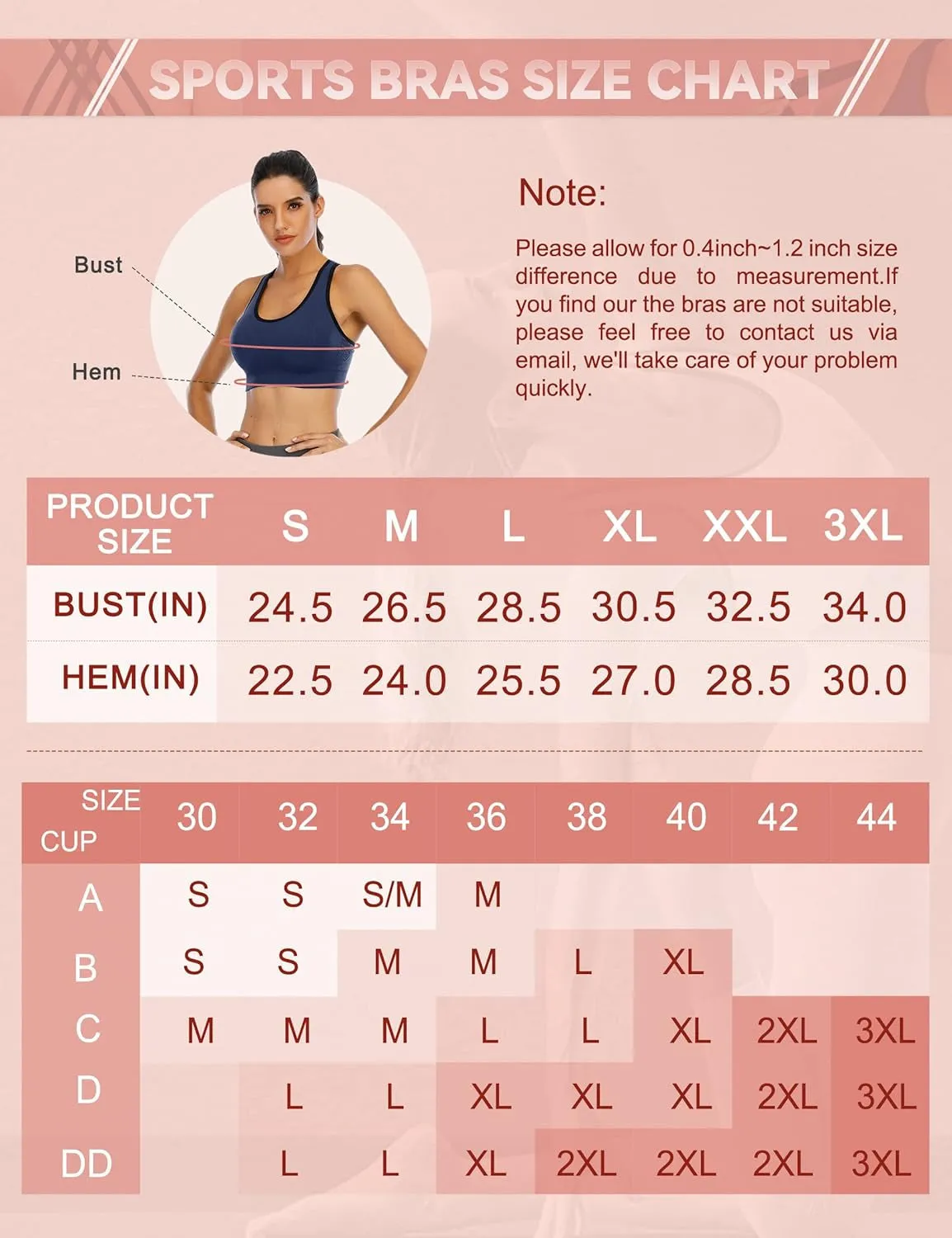 High Impact Sports Bras for Women High Support Adjustable Strappy Padded Sports Bra Workout Bras for Running