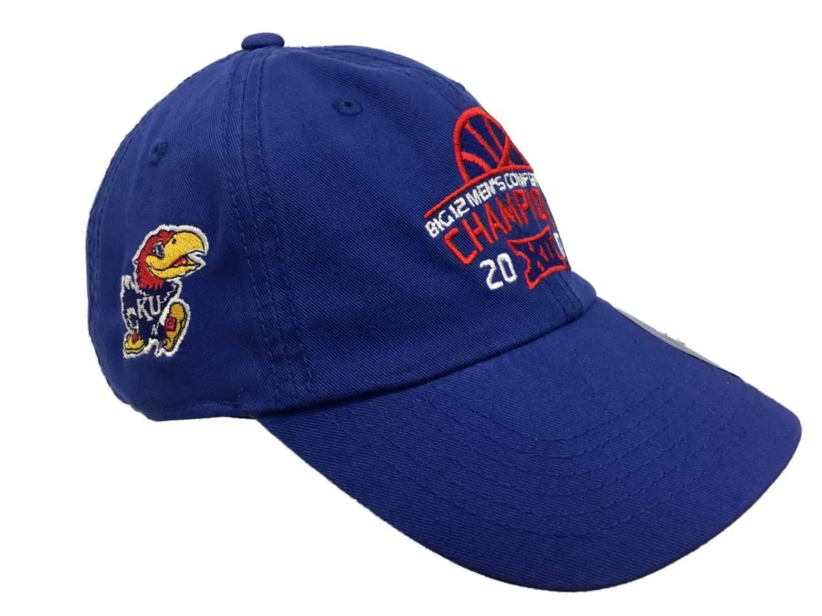 Kansas Jayhawks 2016-2017 Big 12 Conference Basketball Champions Adjust Hat Cap