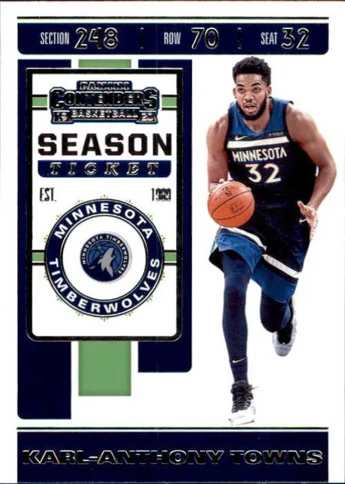 Karl-Anthony Towns, 2019-20 Panini Contenders Basketball NBA
