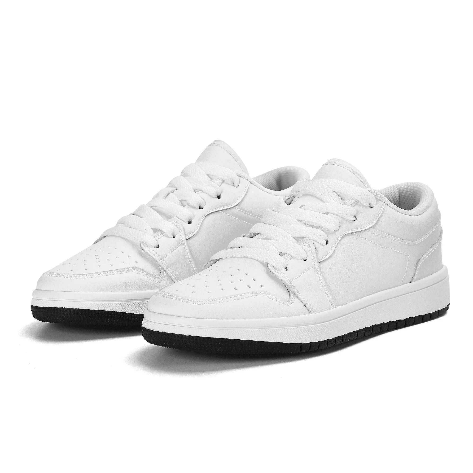 Kids Customizable Low Top Vegan Leather Sneakers