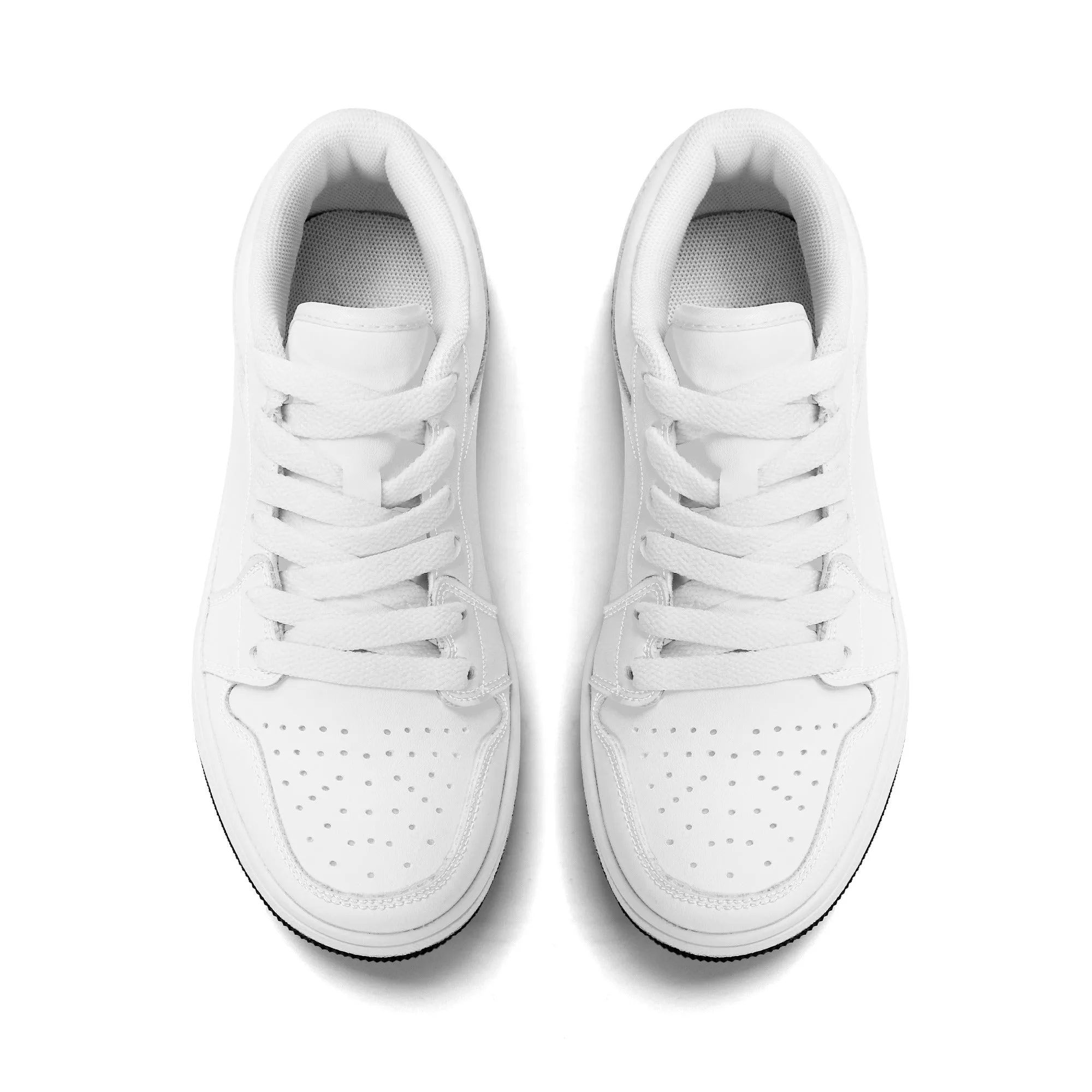 Kids Customizable Low Top Vegan Leather Sneakers