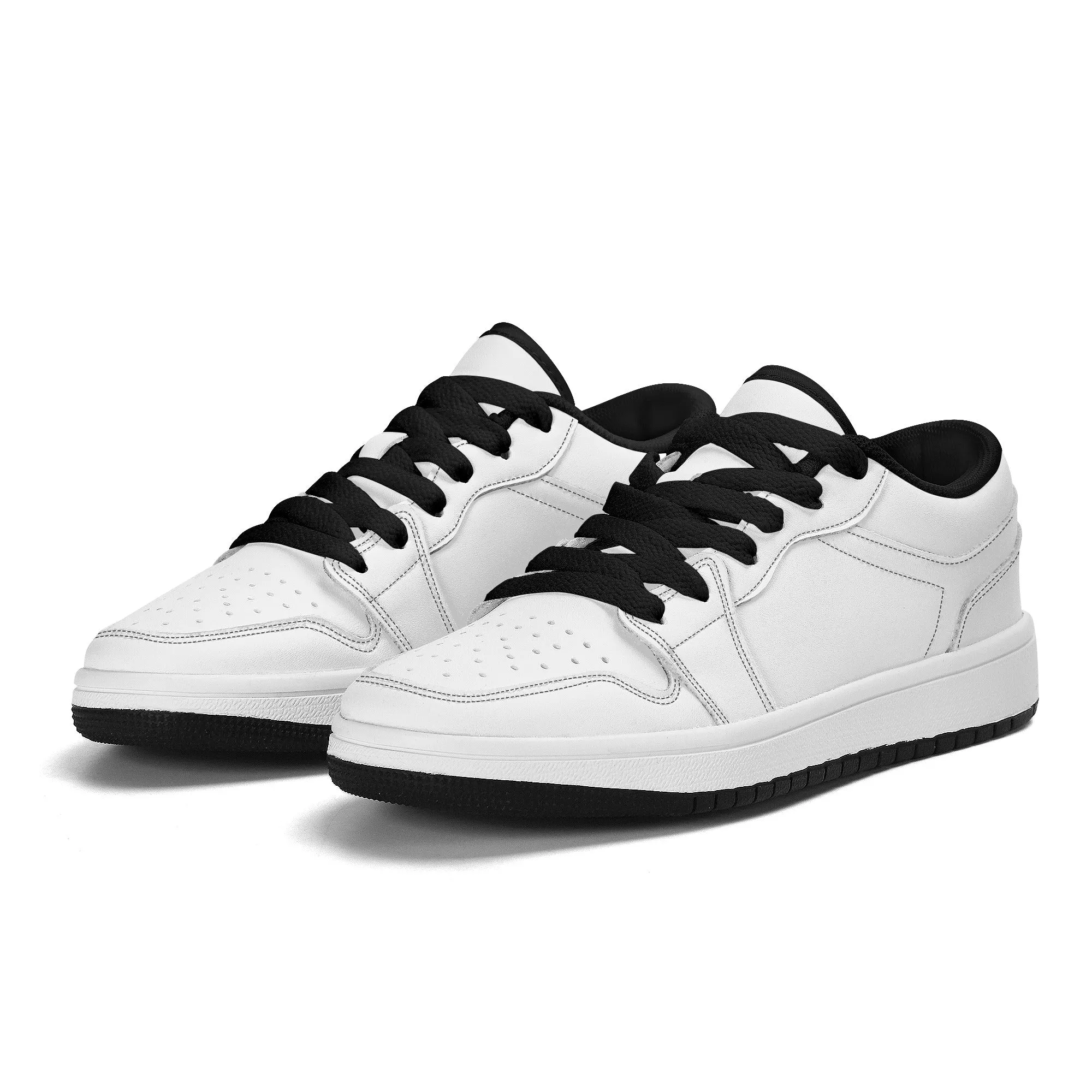 Kids Customizable Low Top Vegan Leather Sneakers