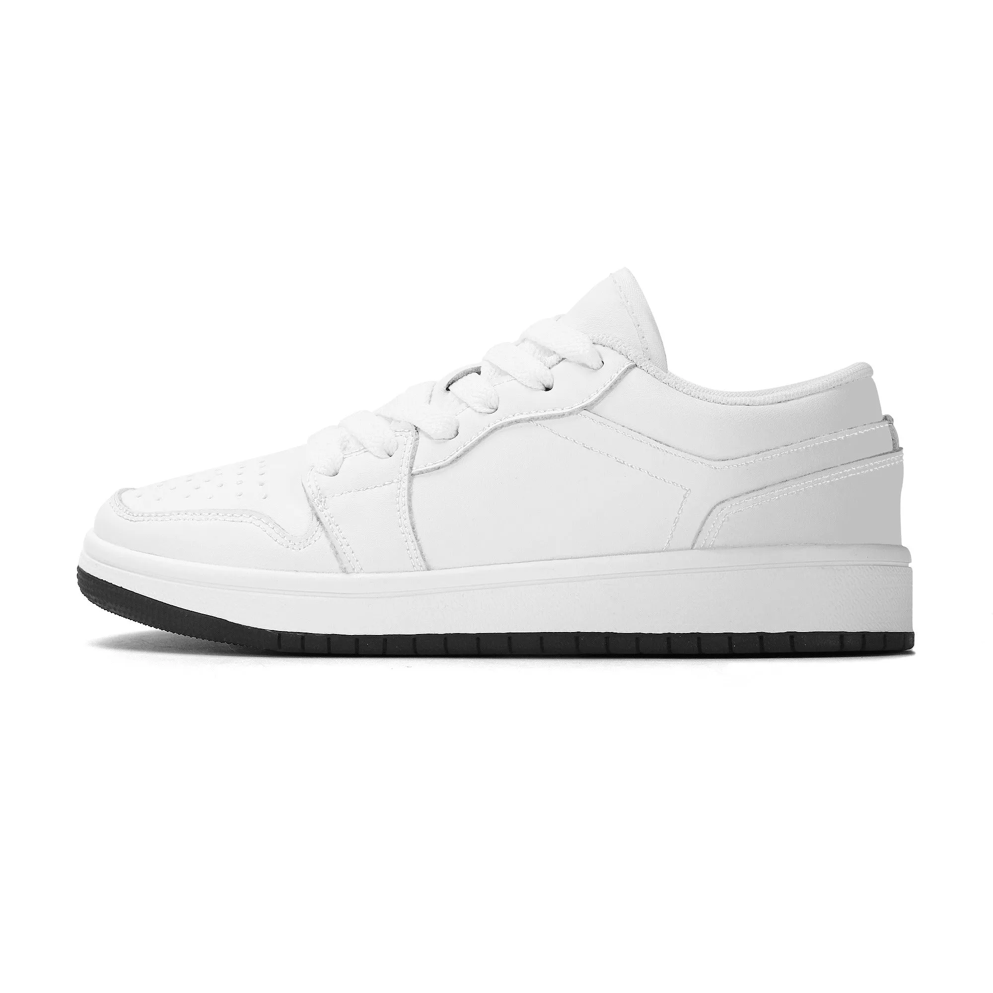 Kids Customizable Low Top Vegan Leather Sneakers
