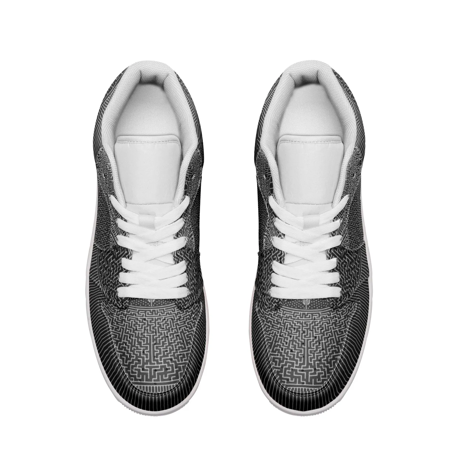 Labyrinth Unisex Low Top Leather Sneakers | Brock Springstead