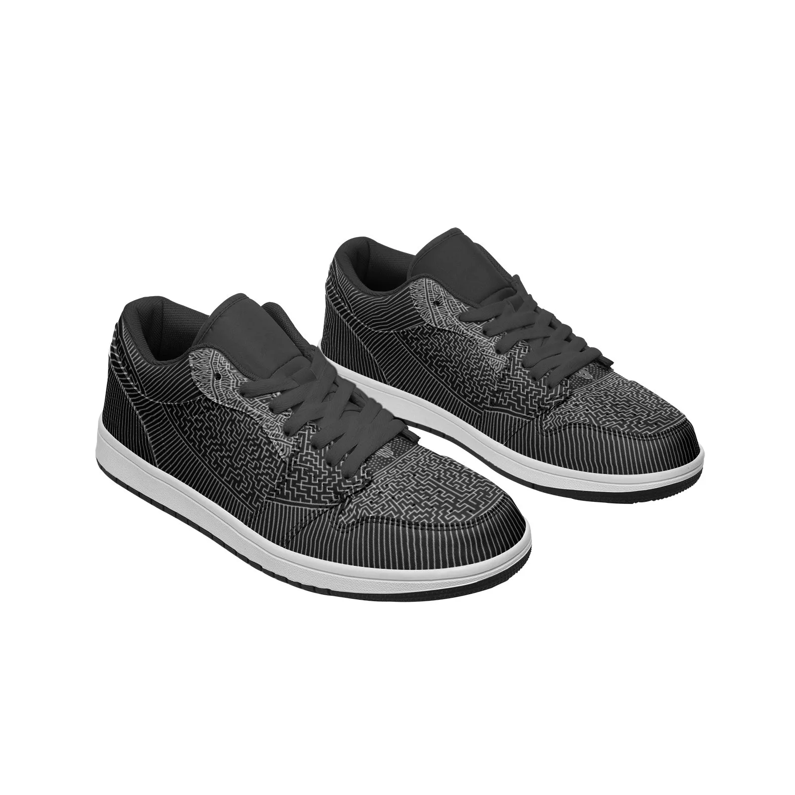 Labyrinth Unisex Low Top Leather Sneakers | Brock Springstead