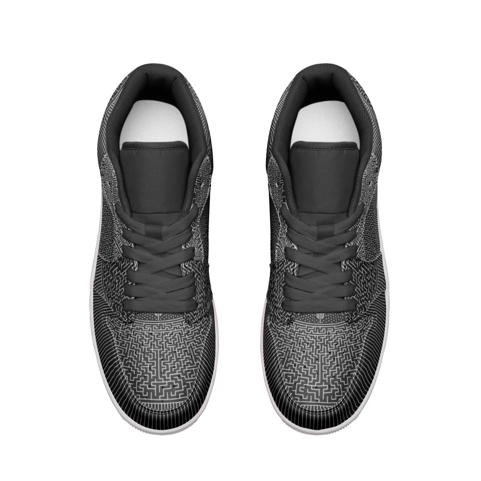 Labyrinth Unisex Low Top Leather Sneakers | Brock Springstead