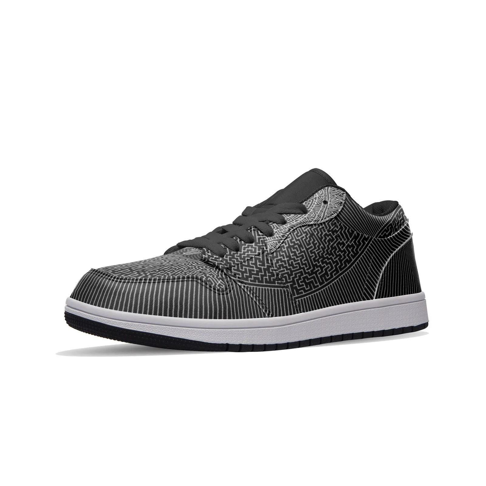 Labyrinth Unisex Low Top Leather Sneakers | Brock Springstead