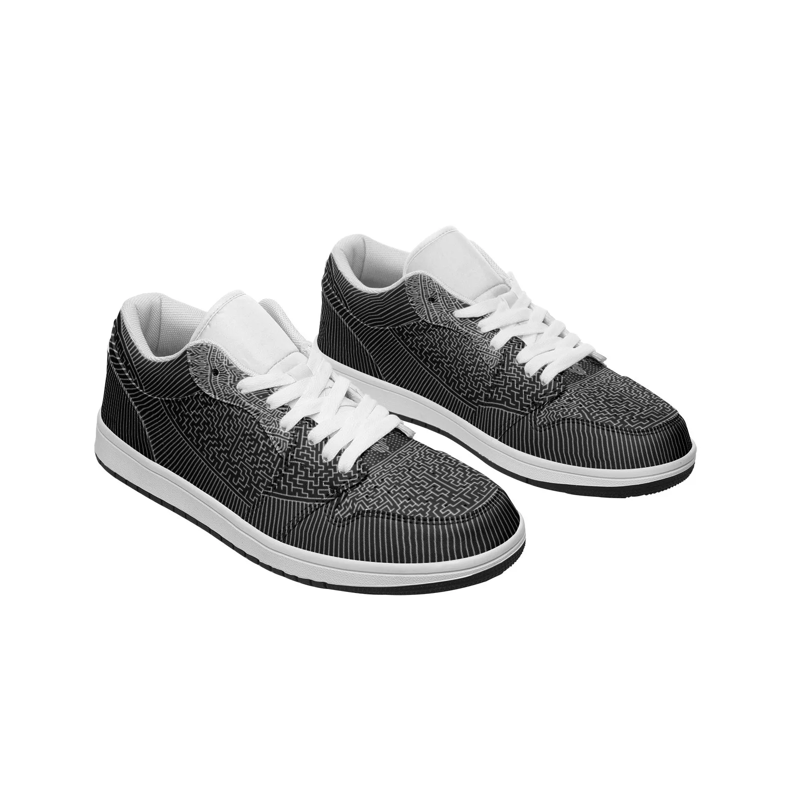 Labyrinth Unisex Low Top Leather Sneakers | Brock Springstead