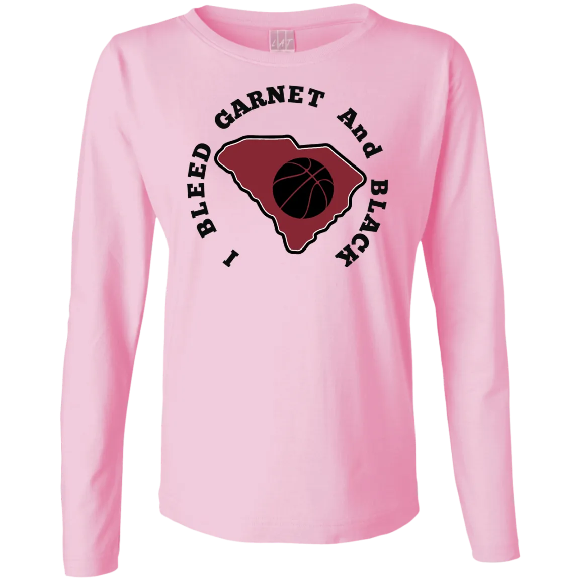 LAT I Bleed Garnet & Black Ladies' LS Cotton T-Shirt