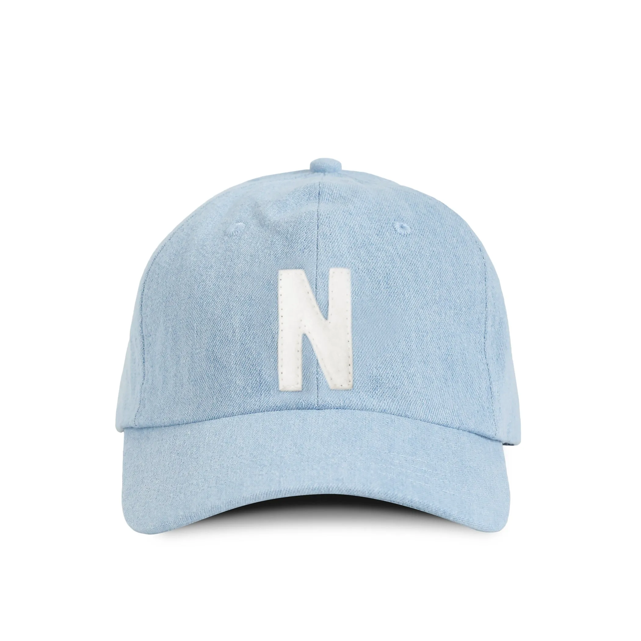 Letter N Baseball Hat Denim