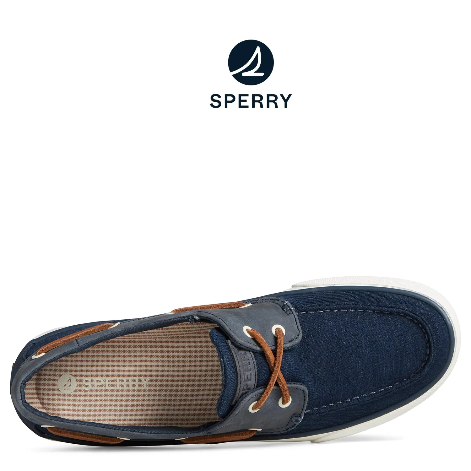 Men's Bahama Linen Sneaker 
Navy (STS25588)