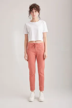 Mila - Mid Waist Jogger 5 Pocket - Sunset