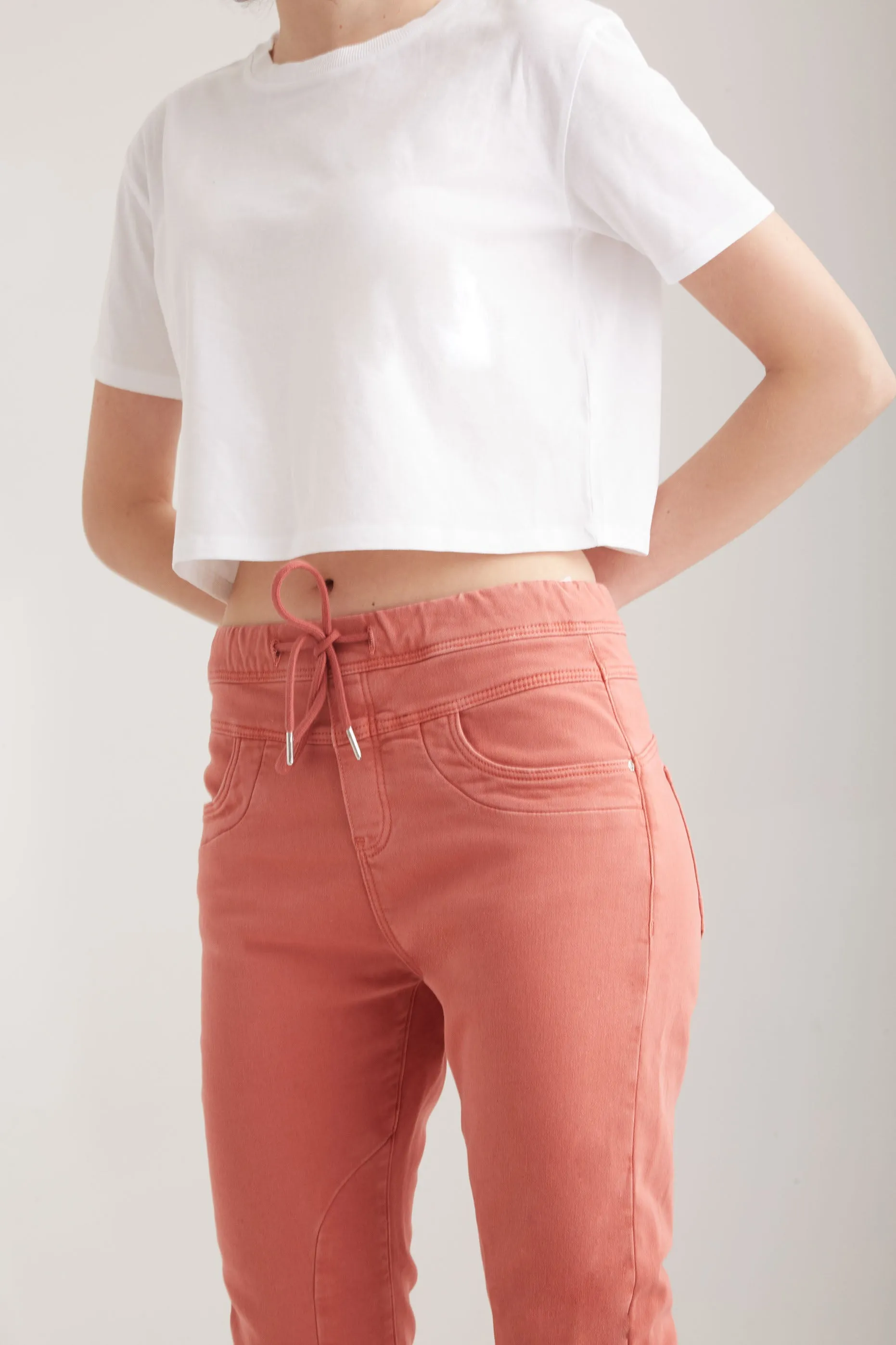 Mila - Mid Waist Jogger 5 Pocket - Sunset