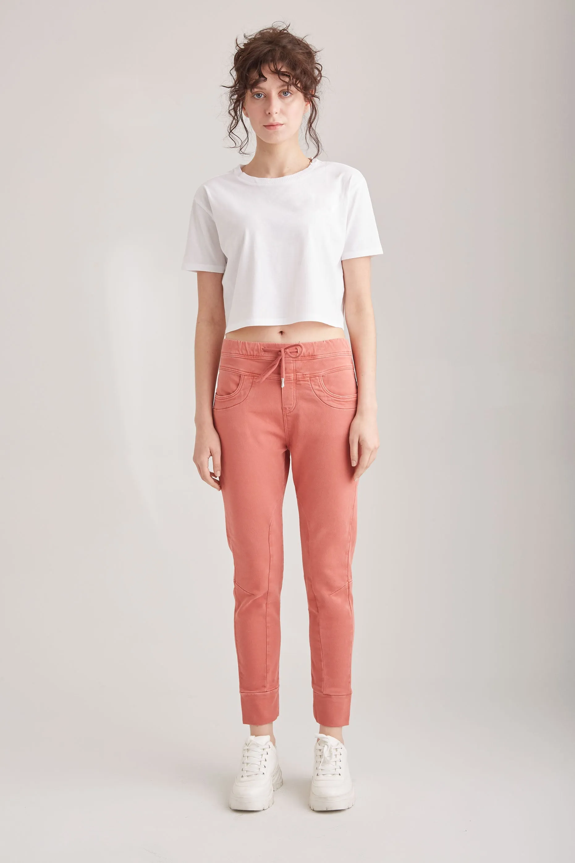 Mila - Mid Waist Jogger 5 Pocket - Sunset