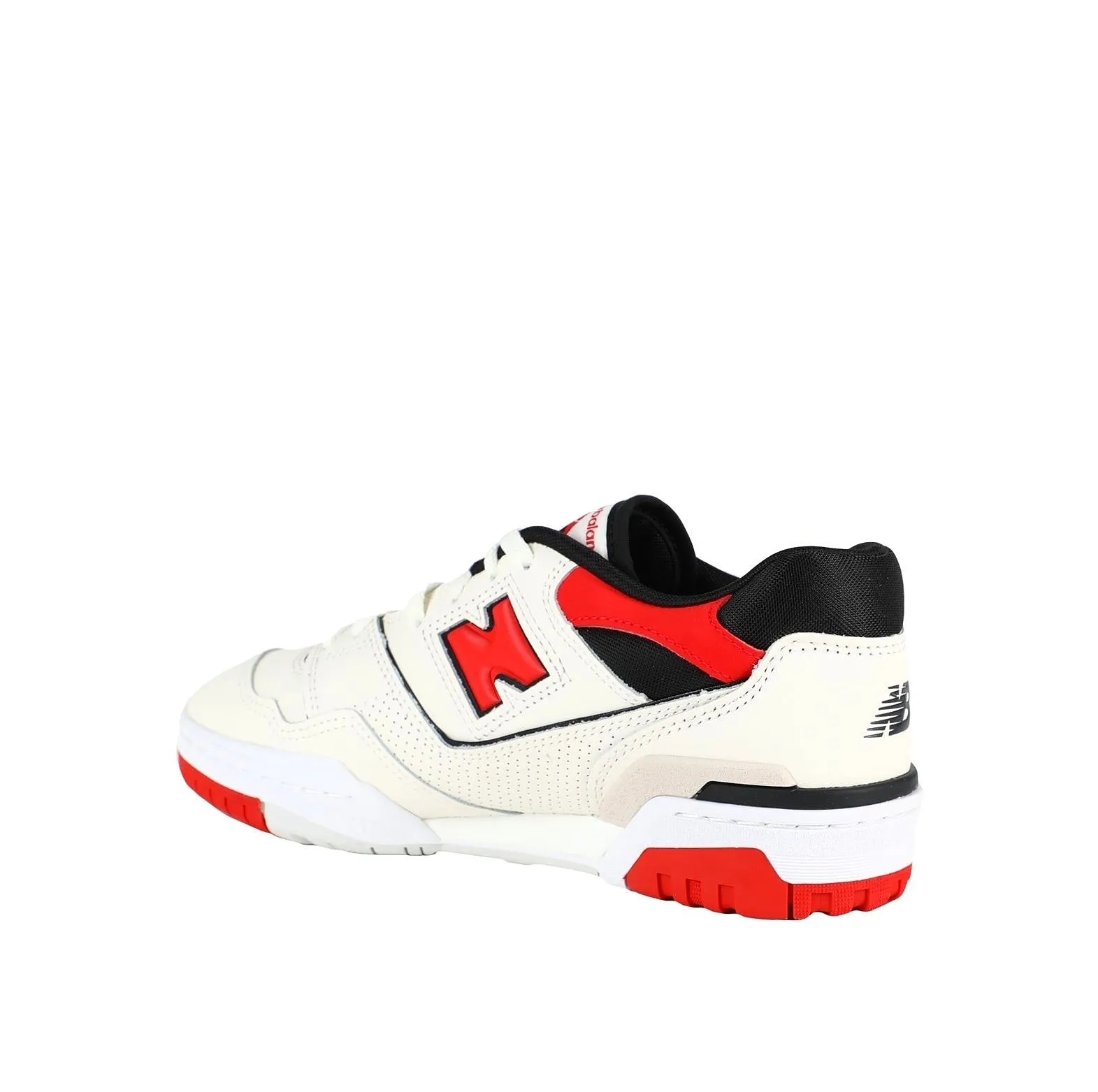 New Balance 550 sneakers, cream/red/black
