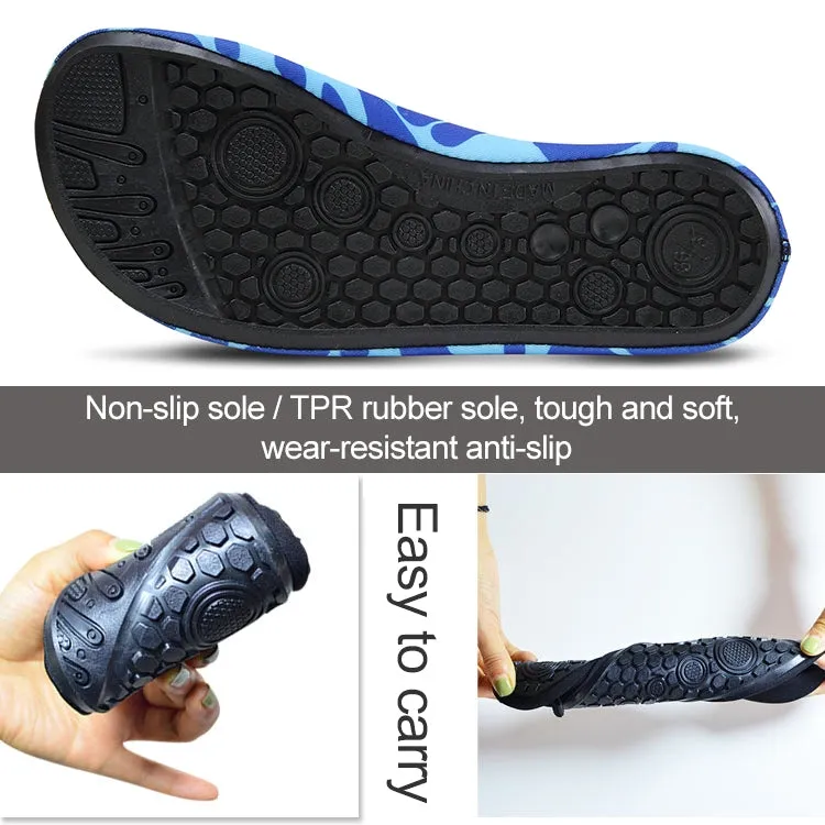 Non-slip Wear-resisting Thick Rubber Sole Diving Shoes and  Socks, One Pair, Size:S (Rose Red)