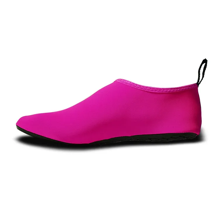 Non-slip Wear-resisting Thick Rubber Sole Diving Shoes and  Socks, One Pair, Size:S (Rose Red)