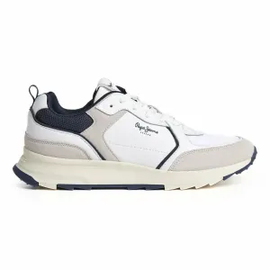 PEPE JEANS Joy Leather Fashion Sneakers Men PMS31014-WHT
