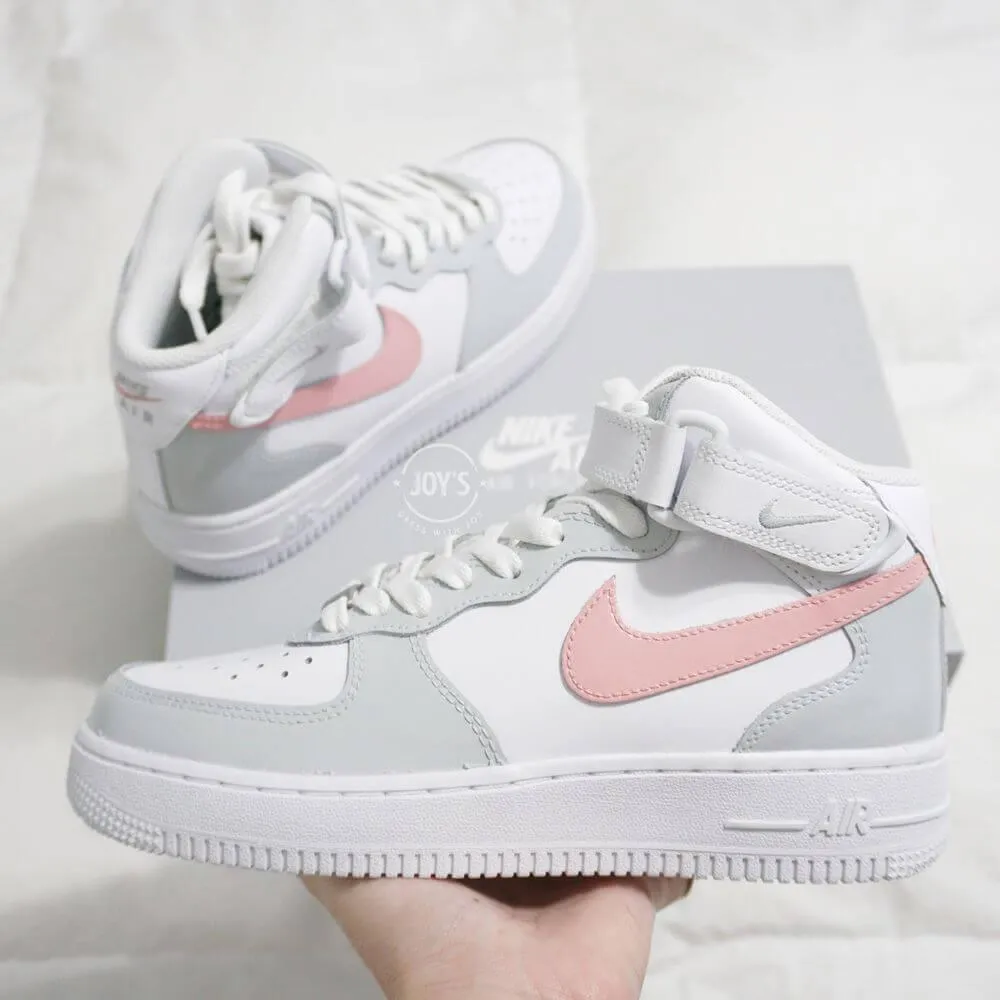 Pink and Gray Custom Air Force 1