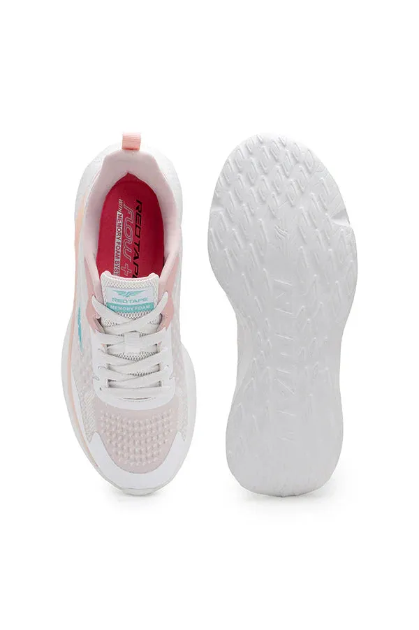 Red Tape Women's White/Pink Walking Shoes