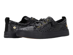 Sperry Crest Vibe Linen Lace Up Sneaker BLACK/BLACK