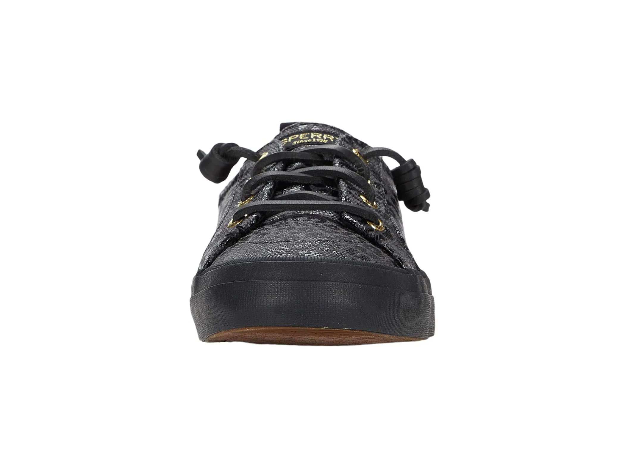 Sperry Crest Vibe Linen Lace Up Sneaker BLACK/BLACK