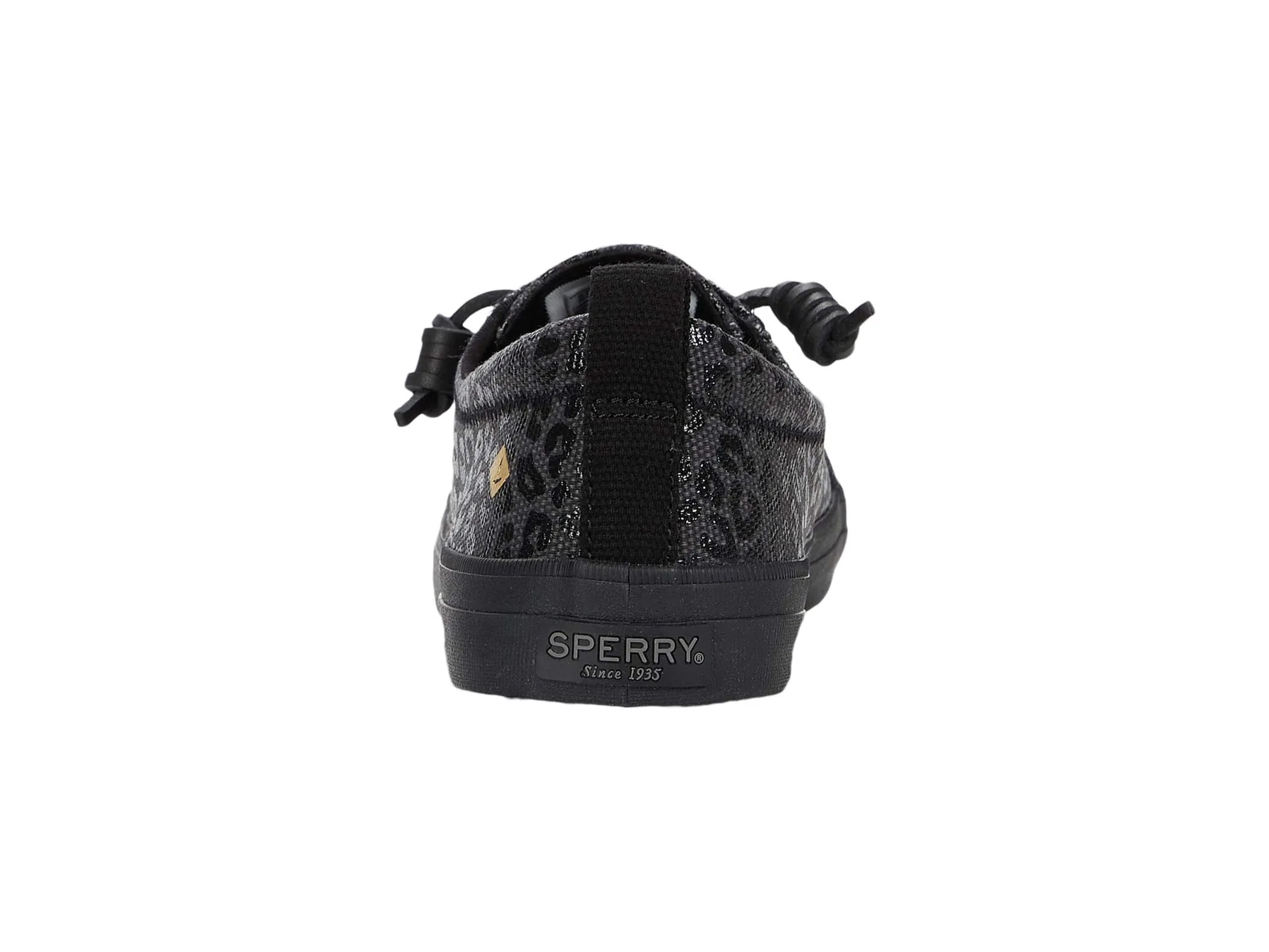 Sperry Crest Vibe Linen Lace Up Sneaker BLACK/BLACK