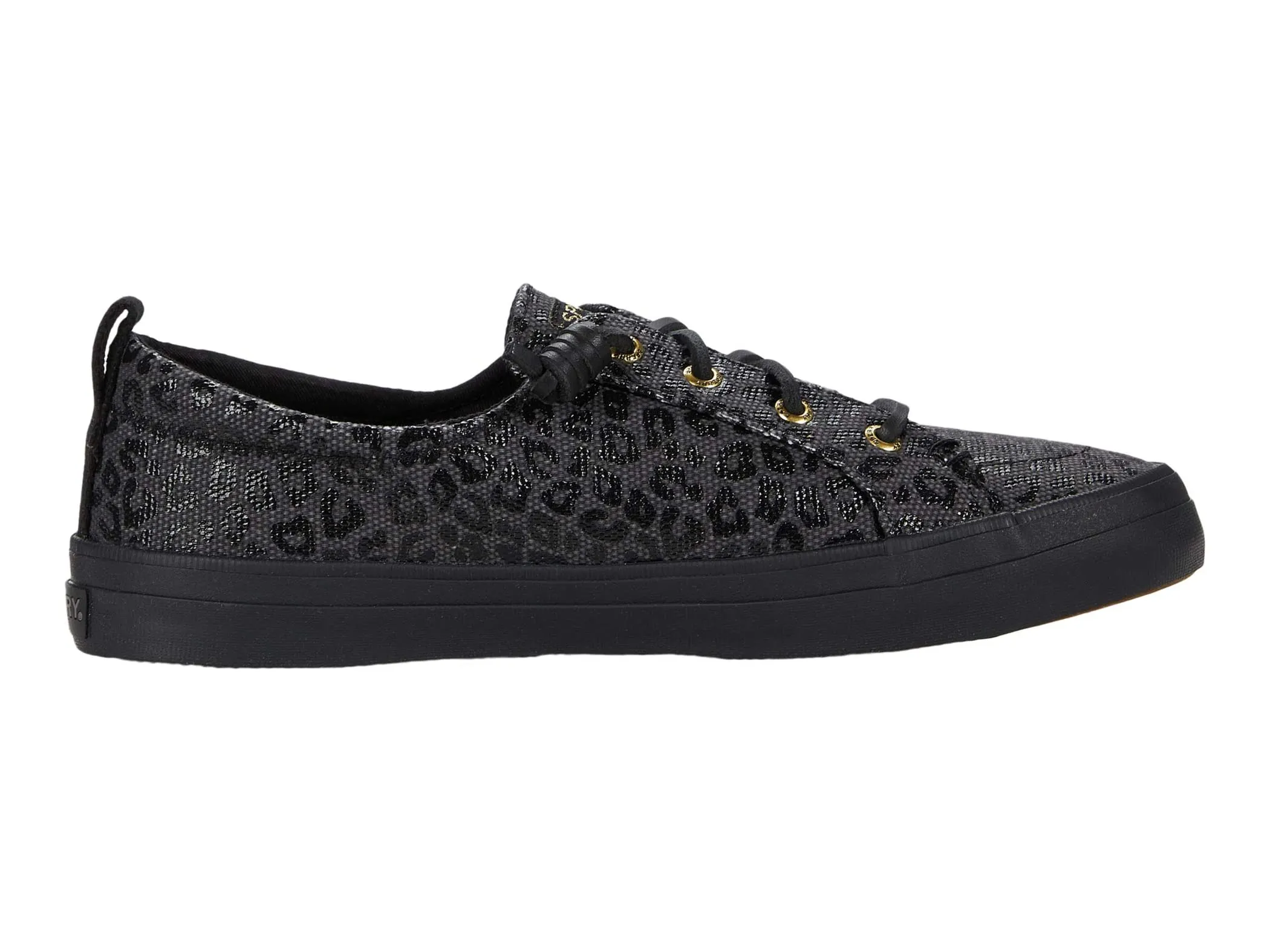 Sperry Crest Vibe Linen Lace Up Sneaker BLACK/BLACK