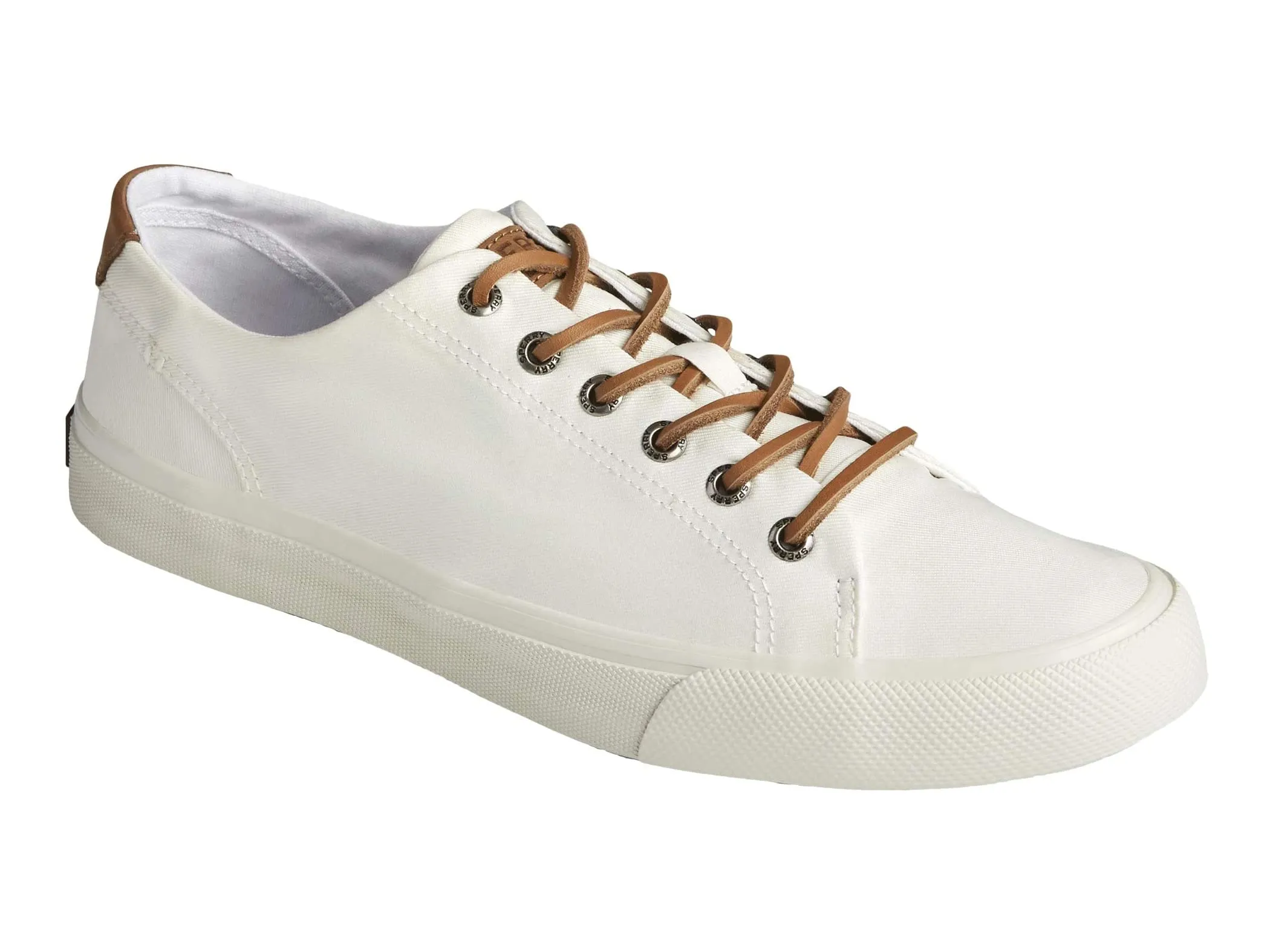 Sperry Striper Ii LTT Lace Up Lightweight Canvas Sneaker SW WHITE