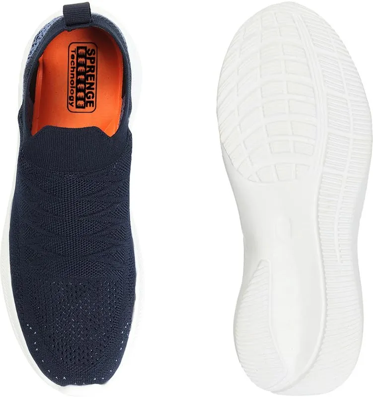 SPRENGE Zebra Running Shoes for Men Navy Sky
