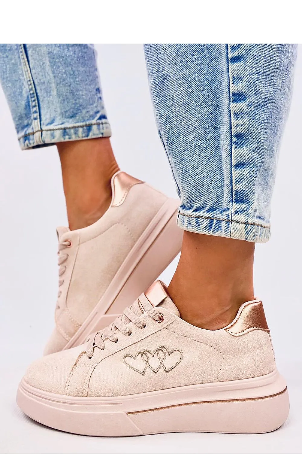 TEEK - Pink Triple Heart Sneakers
