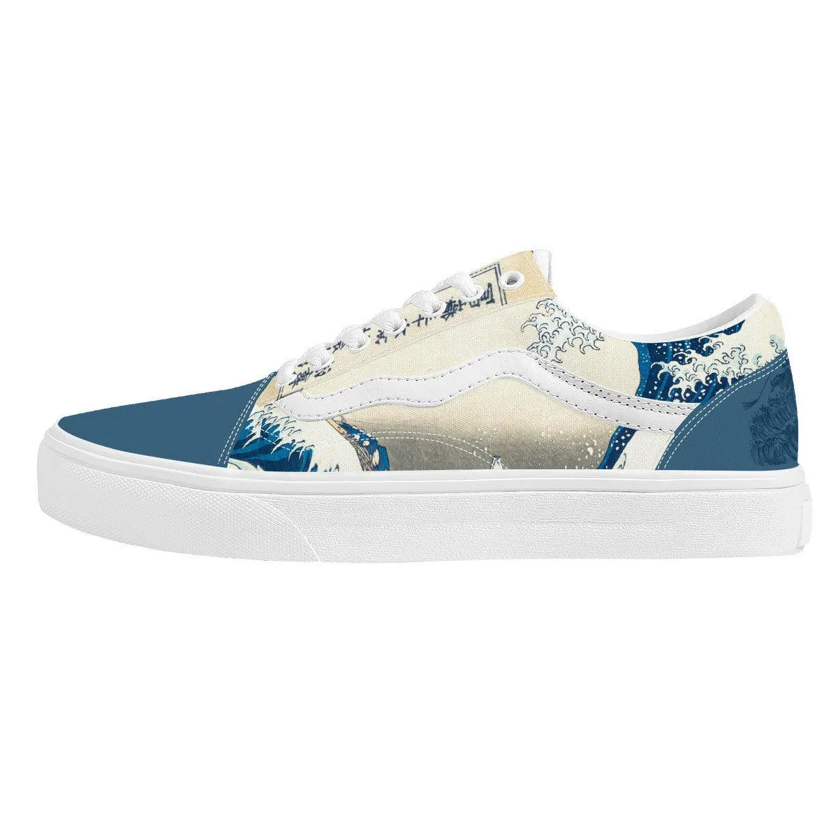 The Great Wave Low Top Flat Sneaker