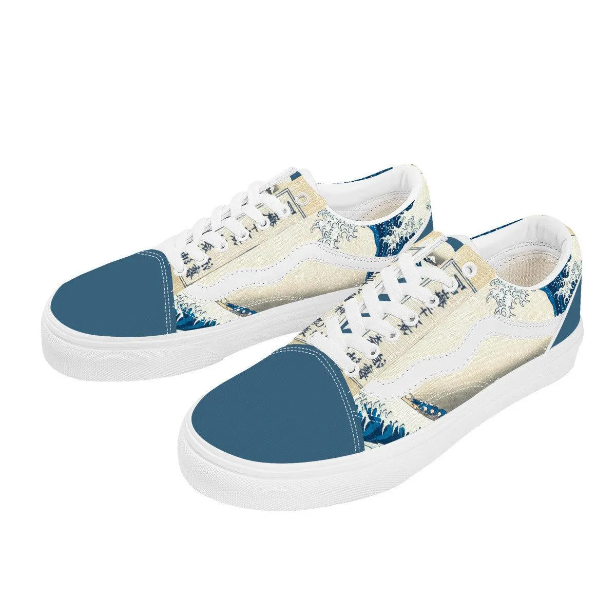 The Great Wave Low Top Flat Sneaker