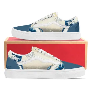 The Great Wave Low Top Flat Sneaker