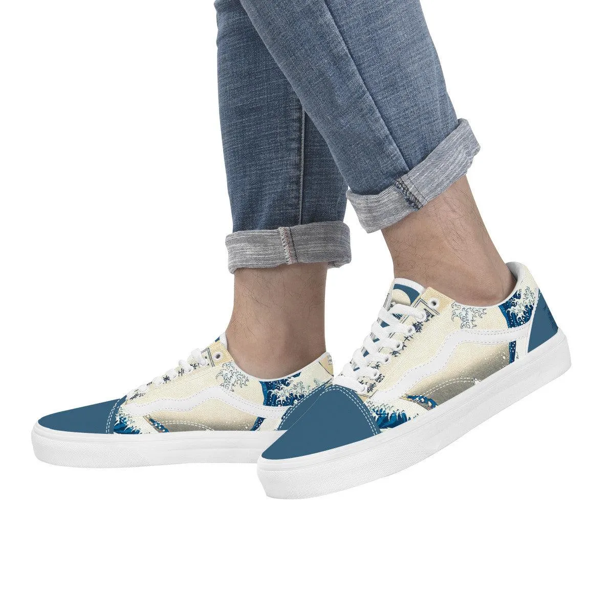 The Great Wave Low Top Flat Sneaker