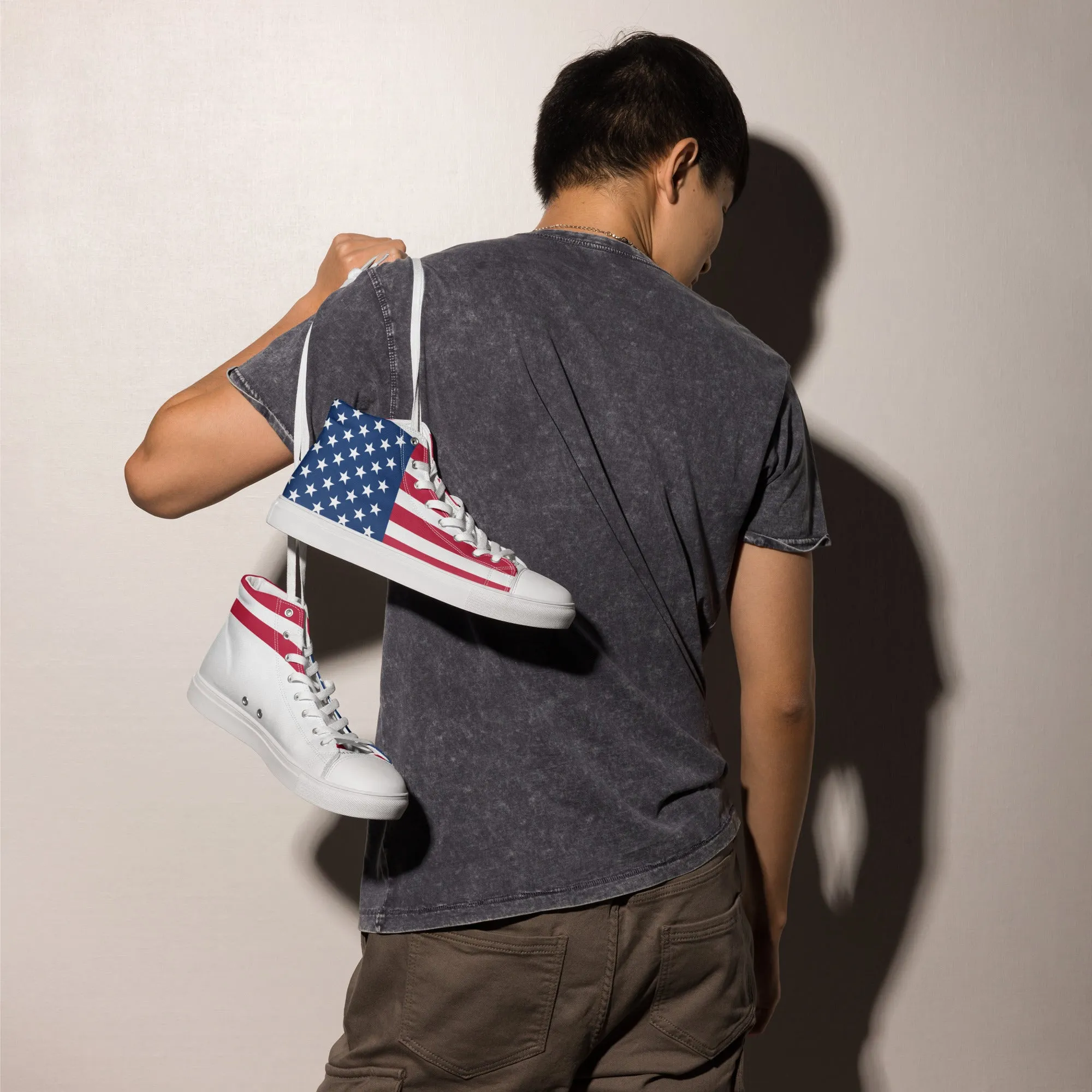THEUS Men’s high top USA canvas shoes