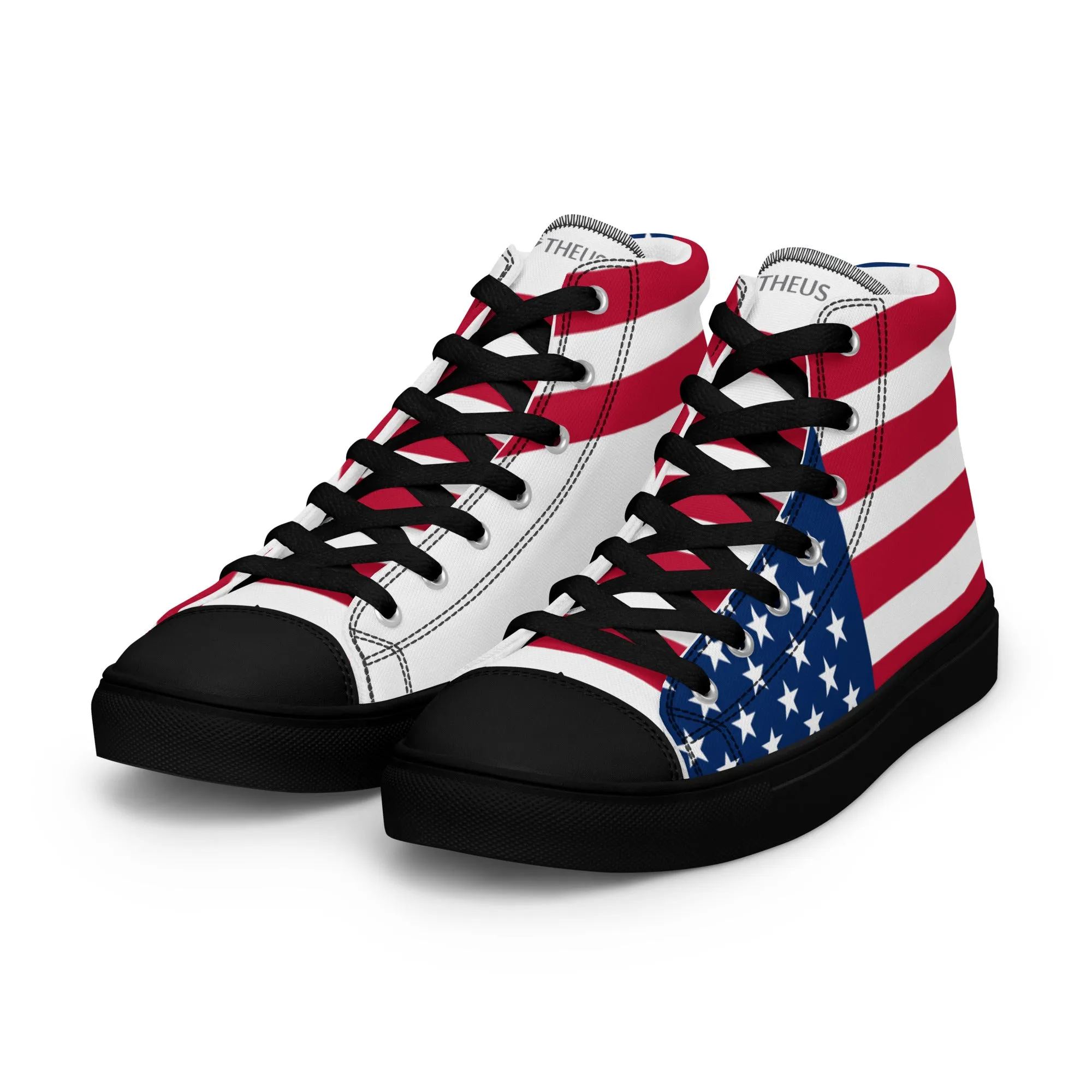 THEUS Men’s high top USA canvas shoes