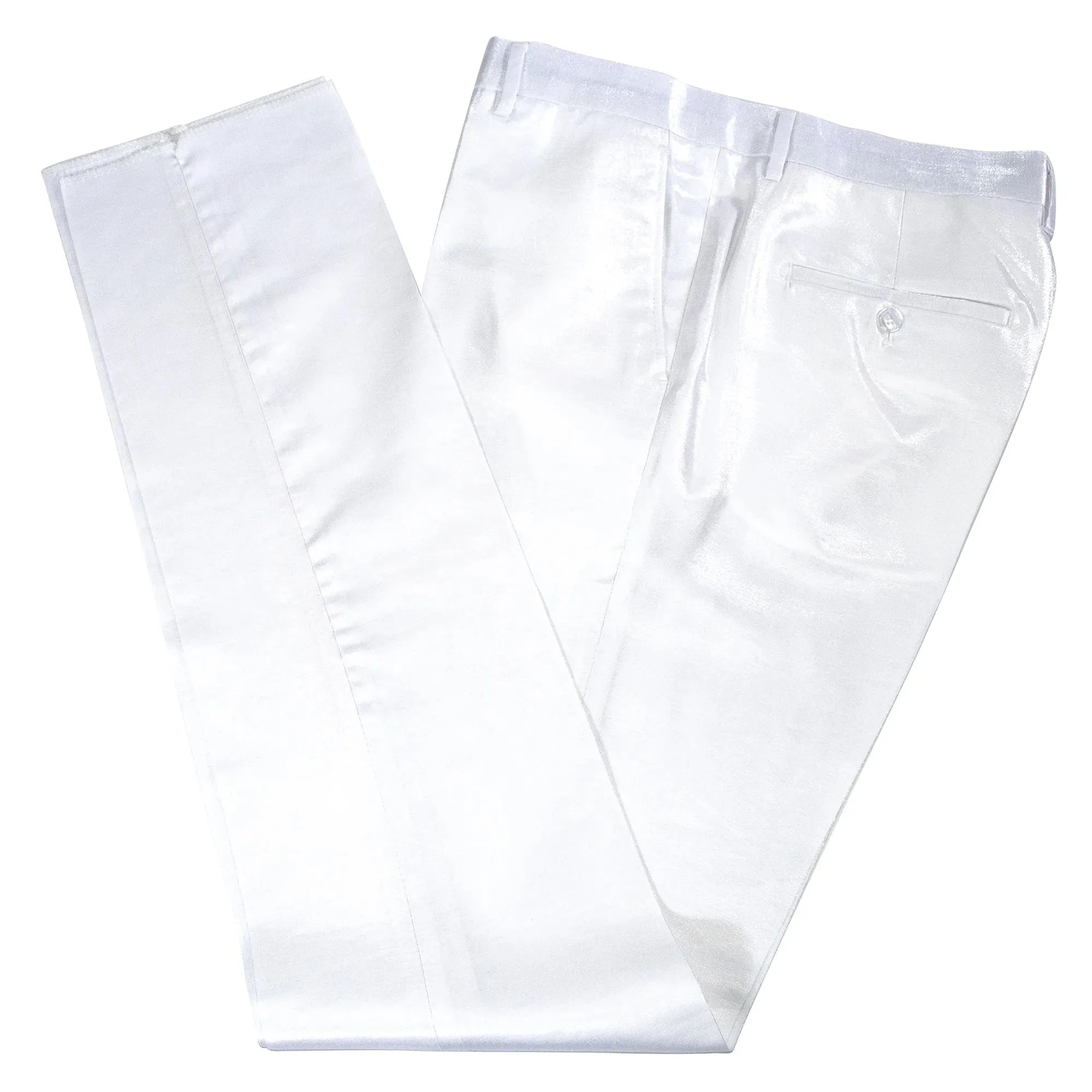 White Metallic 2-Piece Slim-Fit Suit