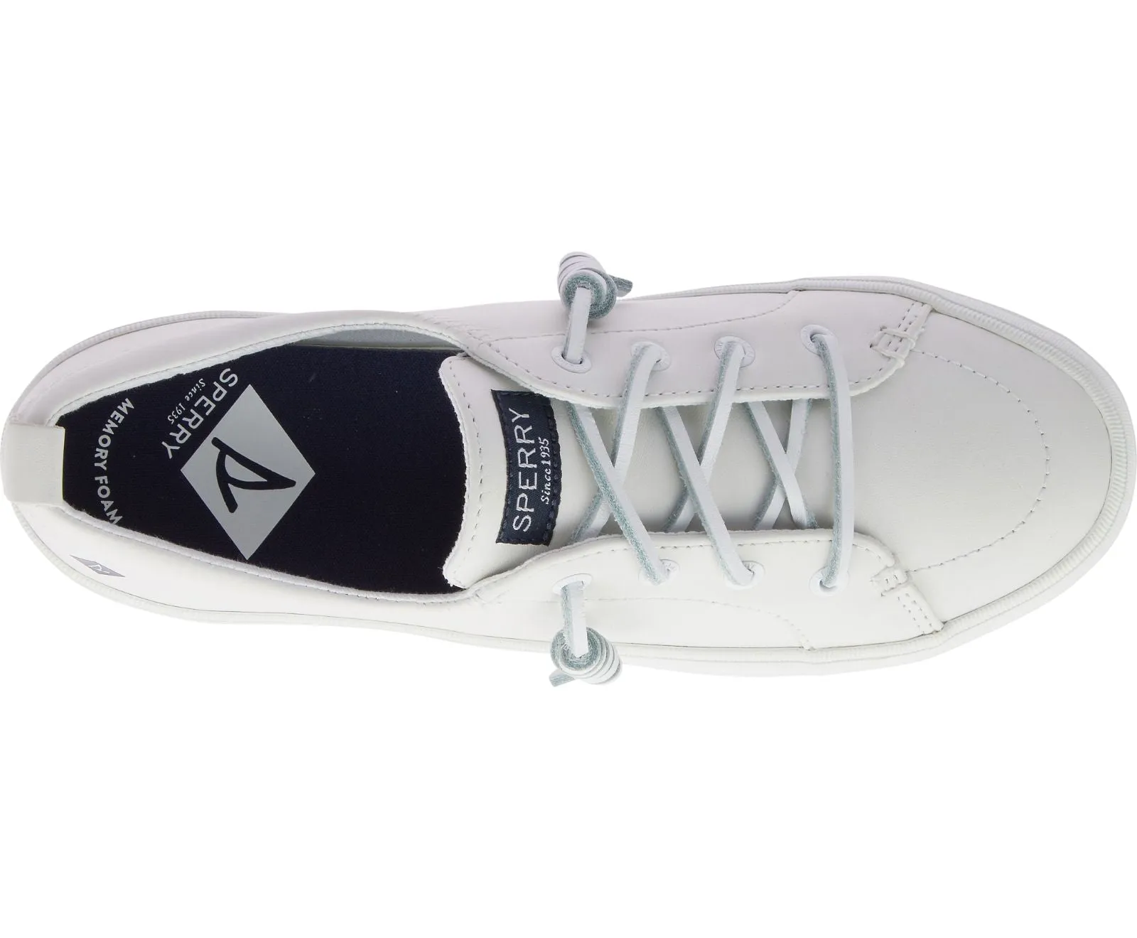 Women's Crest Vibe Platform Leather White