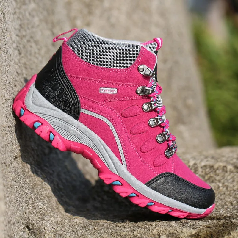 Women's fashion outdoor athletic anti-skid hiking boots
