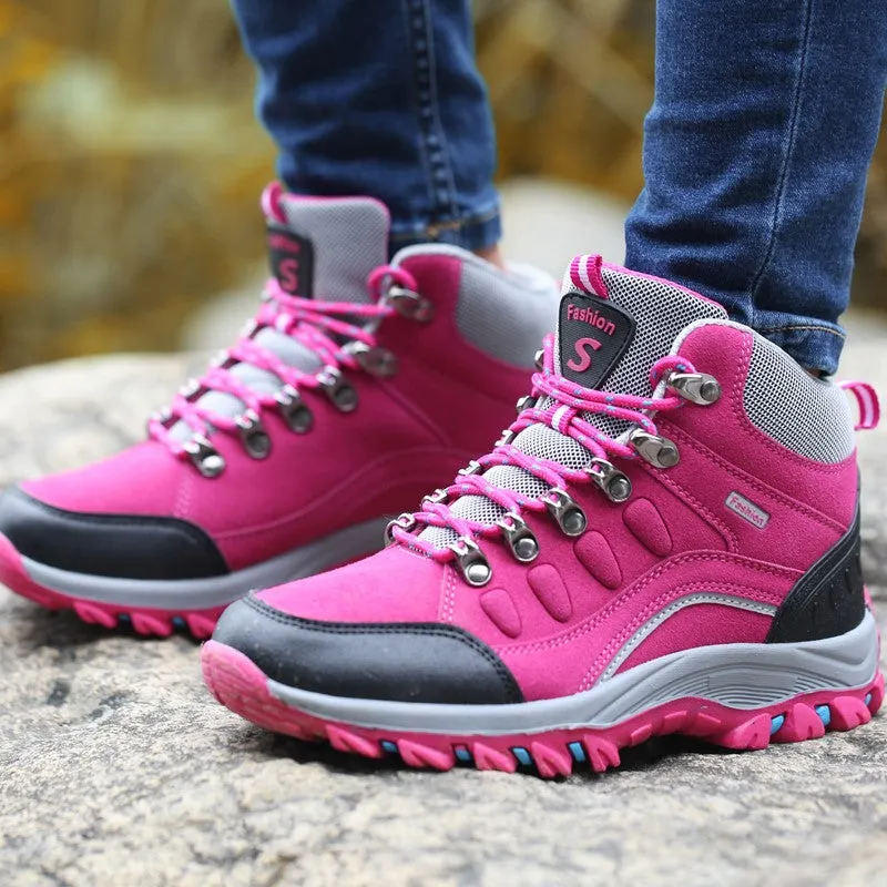Women's fashion outdoor athletic anti-skid hiking boots