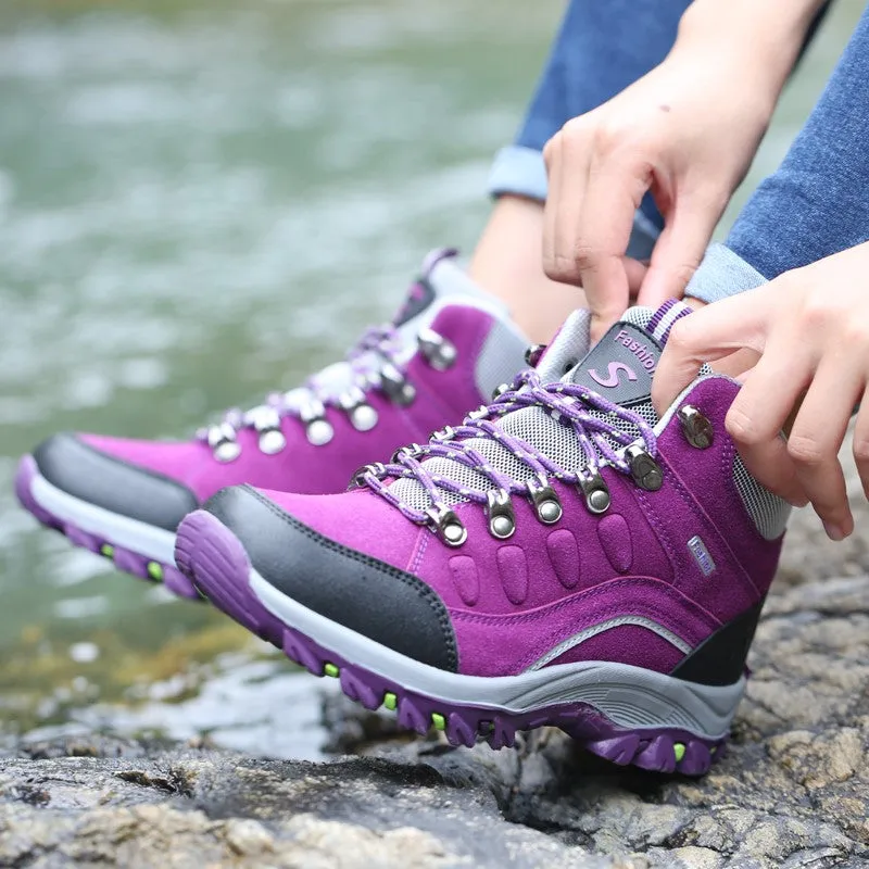 Women's fashion outdoor athletic anti-skid hiking boots