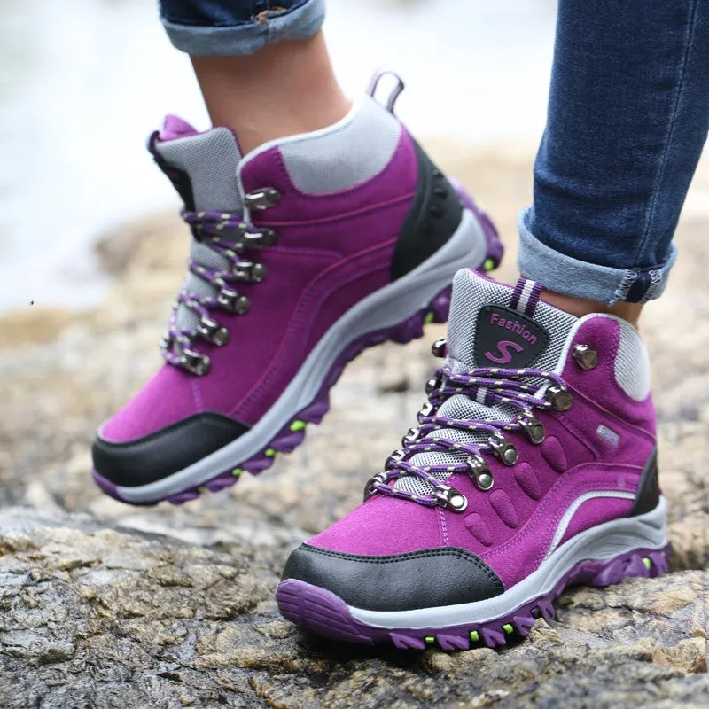 Women's fashion outdoor athletic anti-skid hiking boots
