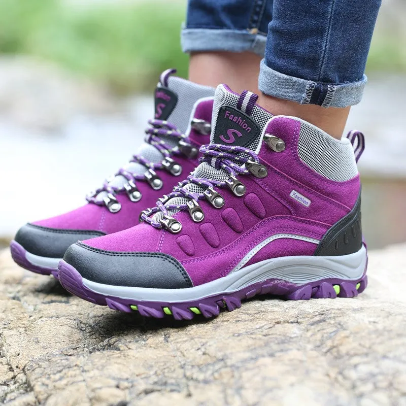 Women's fashion outdoor athletic anti-skid hiking boots