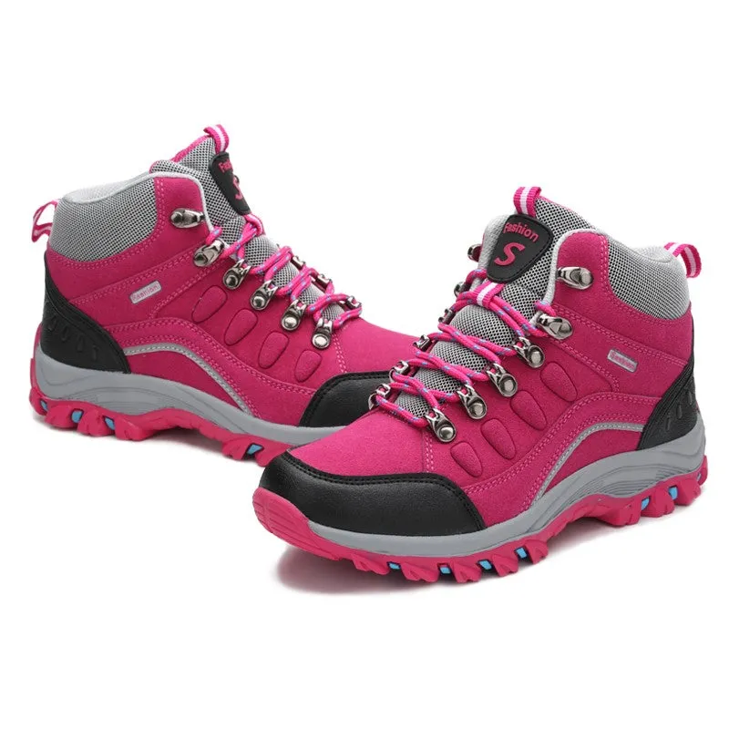 Women's fashion outdoor athletic anti-skid hiking boots