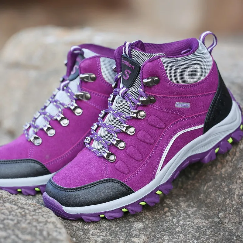 Women's fashion outdoor athletic anti-skid hiking boots